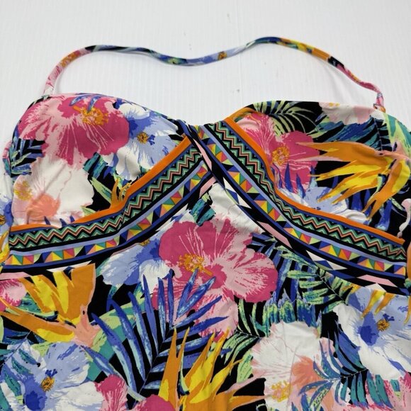 La Blanca womens 6 Tropical Swim Top Convertible Bandini Colorful Pool Vacation - Picture 3 of 8